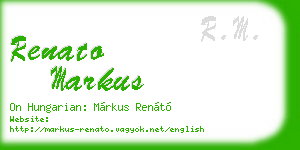 renato markus business card